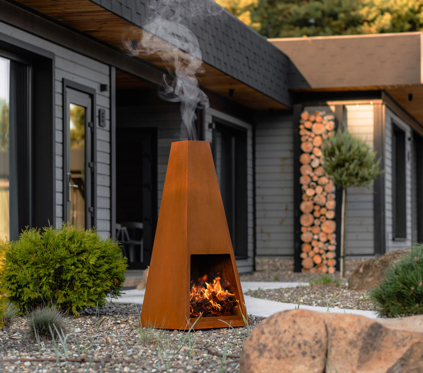 Кострова чаша-вогнище OXA Taper з CorTen (чаша для вогню)
